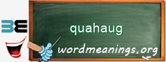 WordMeaning blackboard for quahaug